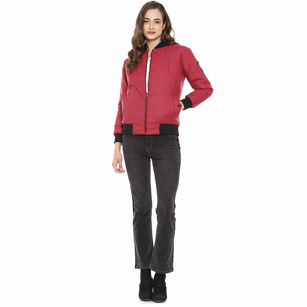 Hestic Sports Wear women bomber jacket wholesale winter ladies sports jacket custom print streetwear unisex floral bomber jackets